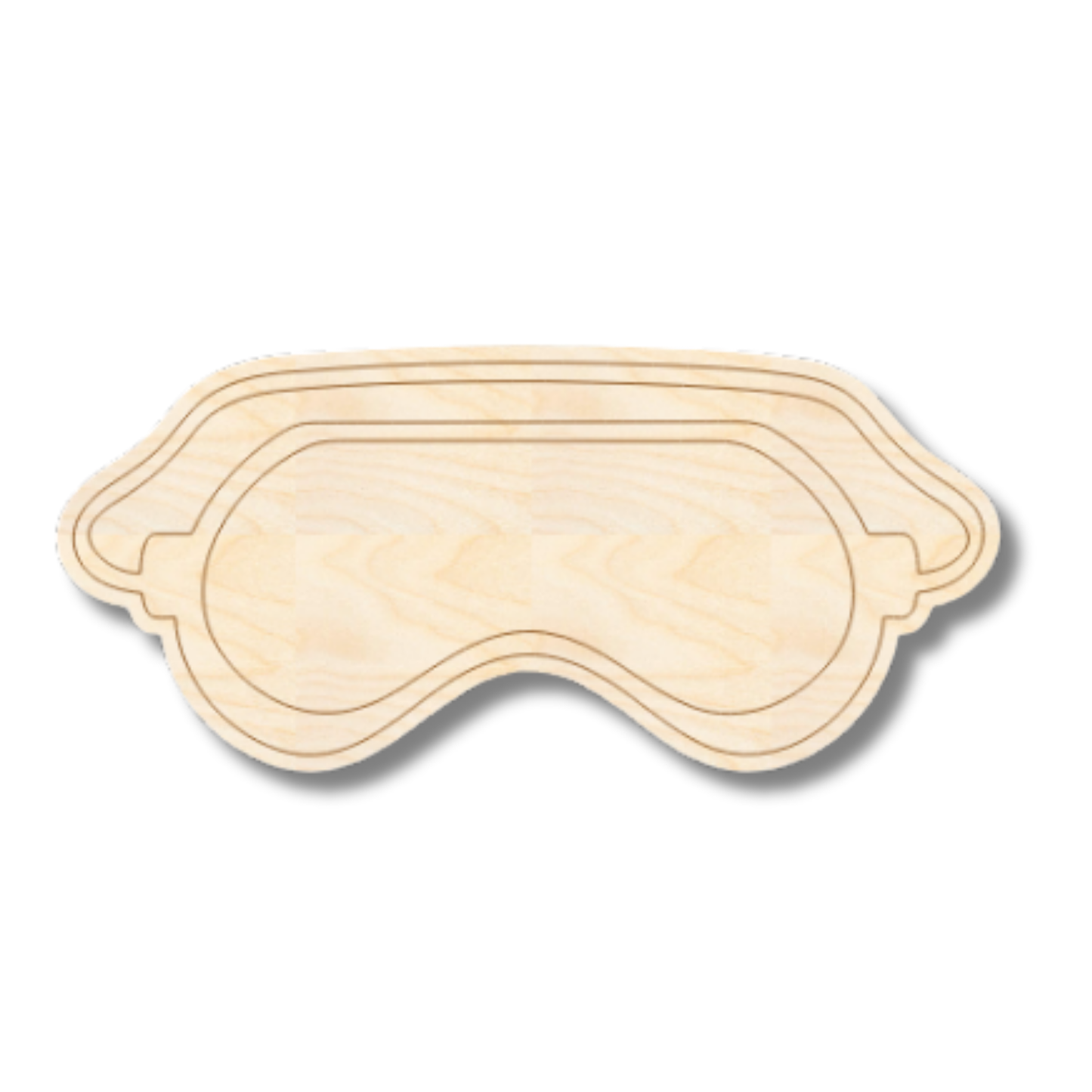 Unfinished Wood Etched Ski Goggles Up Shape | Paint By Line Crafts | up to 30" DIY