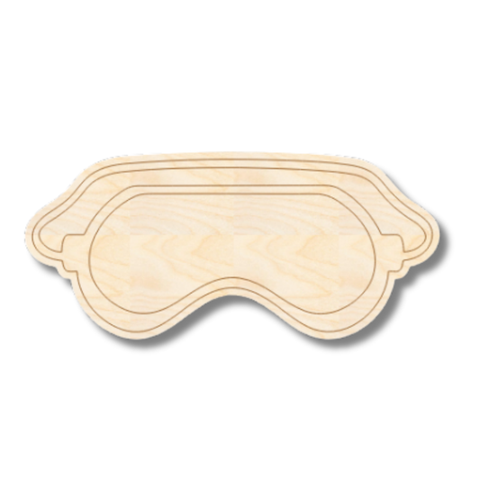 Unfinished Wood Etched Ski Goggles Up Shape | Paint By Line Crafts | up to 30" DIY