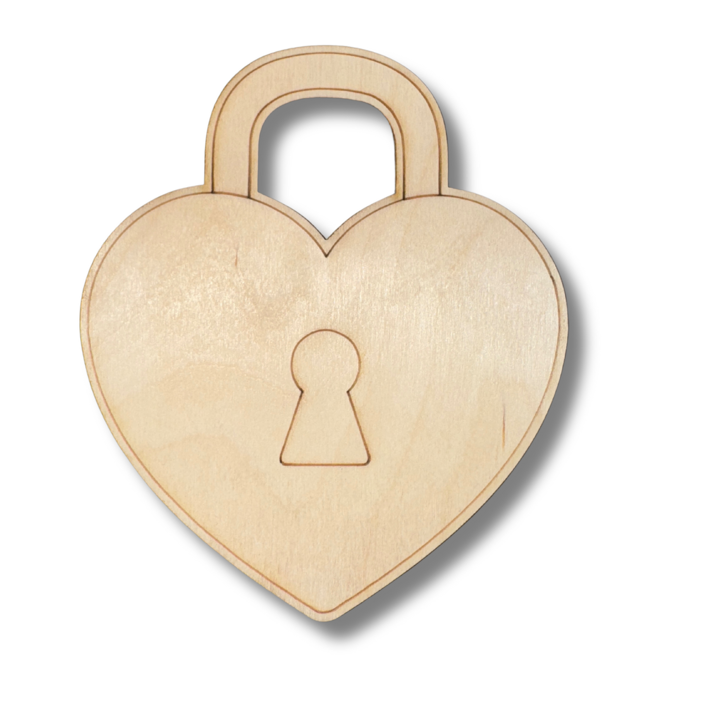 Unfinished Wood Etched Locket Shape | Paint By Line Crafts | up to 30" DIY