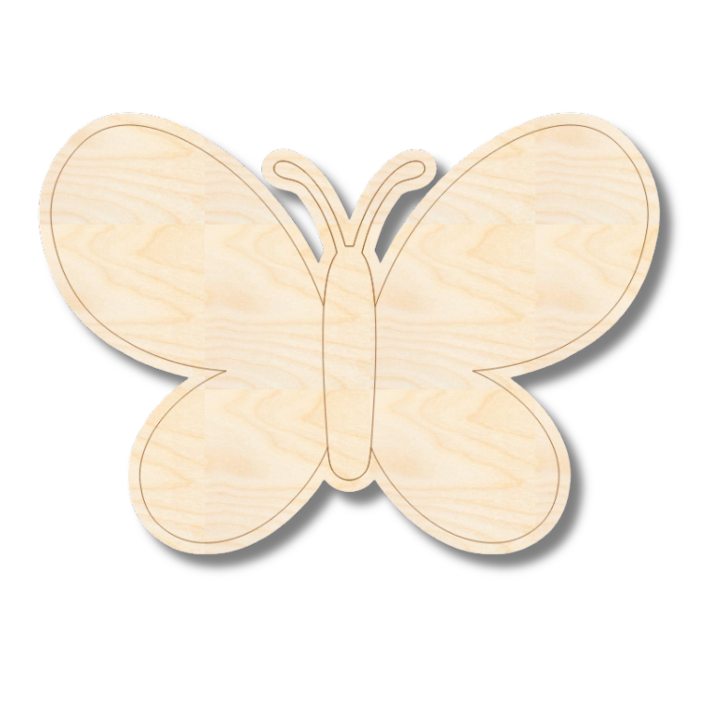 Unfinished Wood Etched Baby Butterfly Shape | Paint By Line Crafts | up to 30" DIY