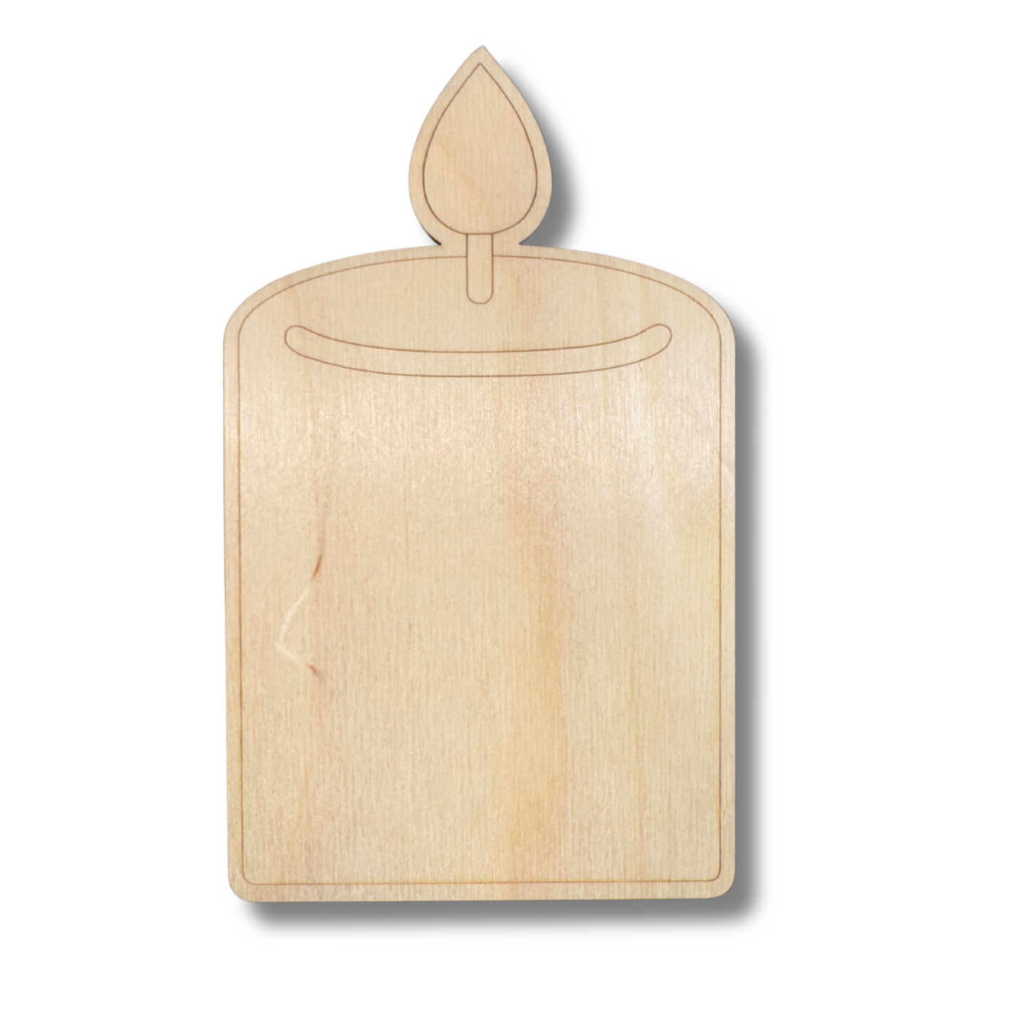 Unfinished Wood Etched Candle Shape | Paint By Line Crafts | up to 30" DIY