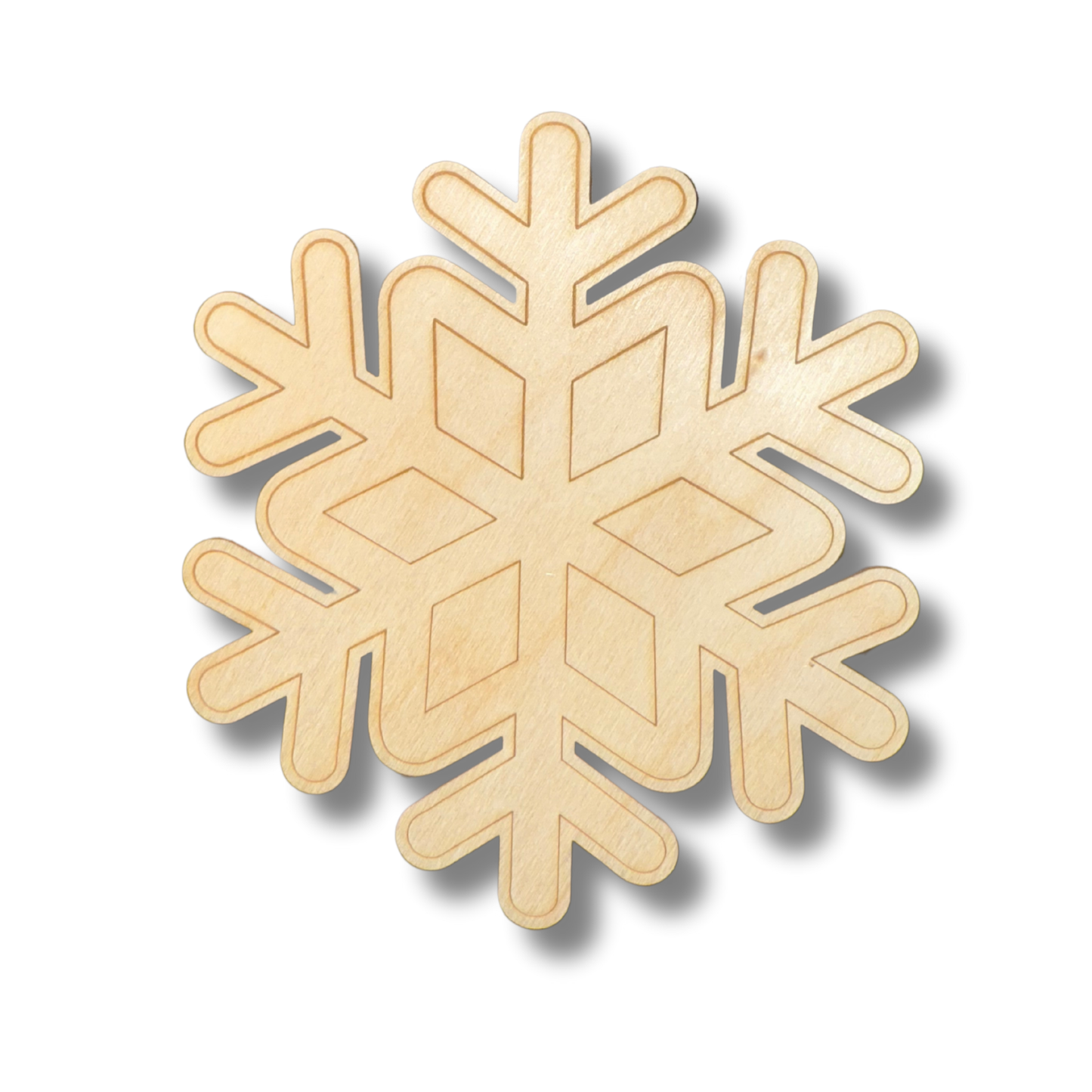 Unfinished Wood Etched Snowflake Shape | Paint By Line Crafts | up to 30" DIY