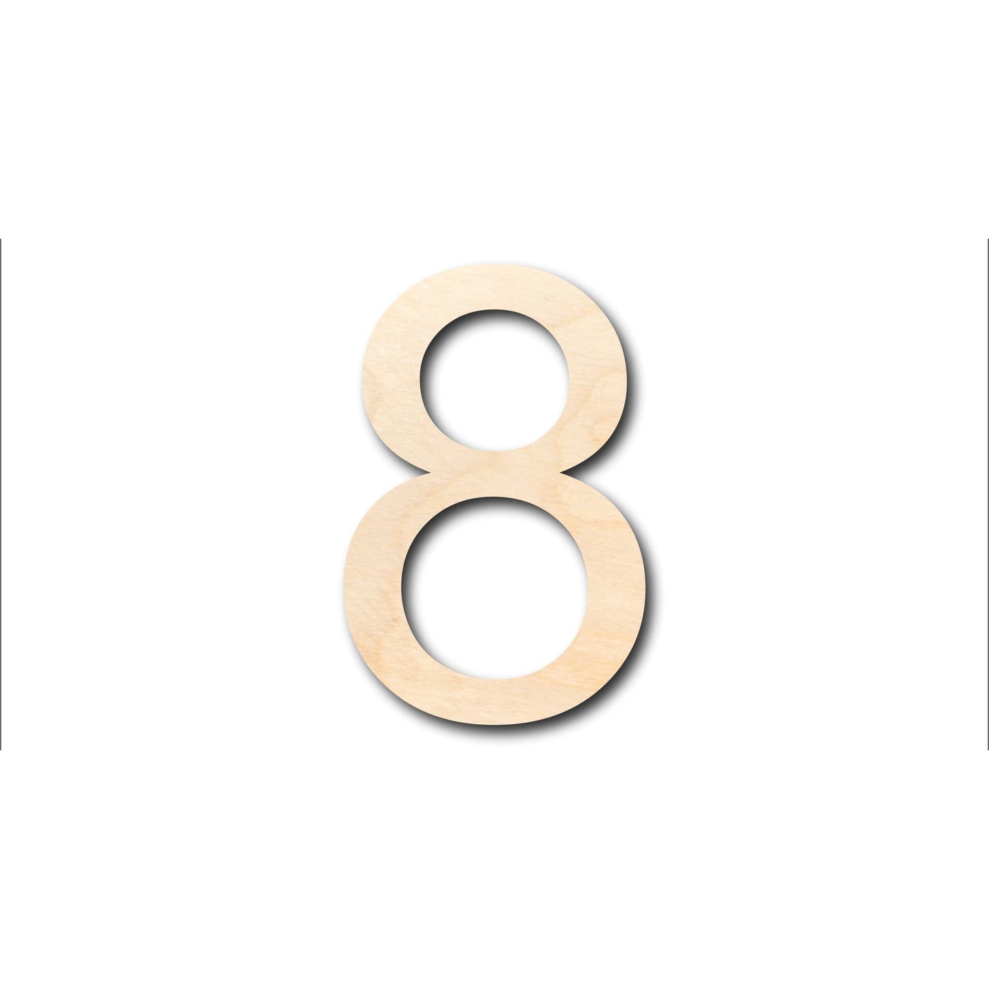 Unfinished Wood Arial Number 8 Shape - Craft - up to 46" DIY