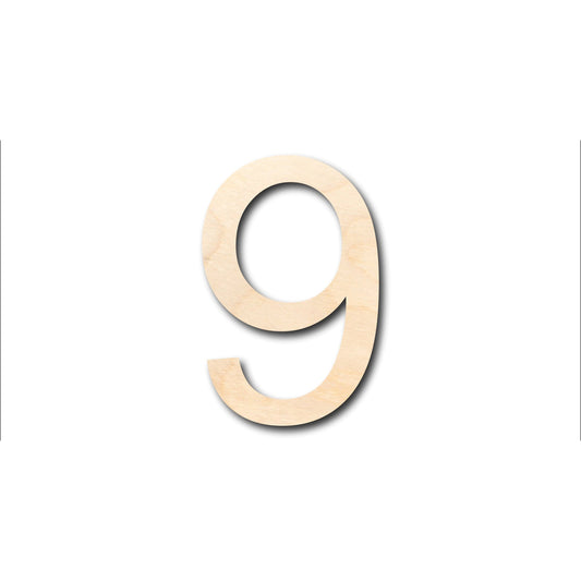Unfinished Wood Arial Number 9 Shape - Craft - up to 46" DIY