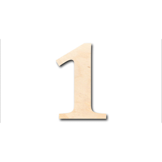 Unfinished Wood Cambria Number 1 Shape - Craft - up to 46" DIY