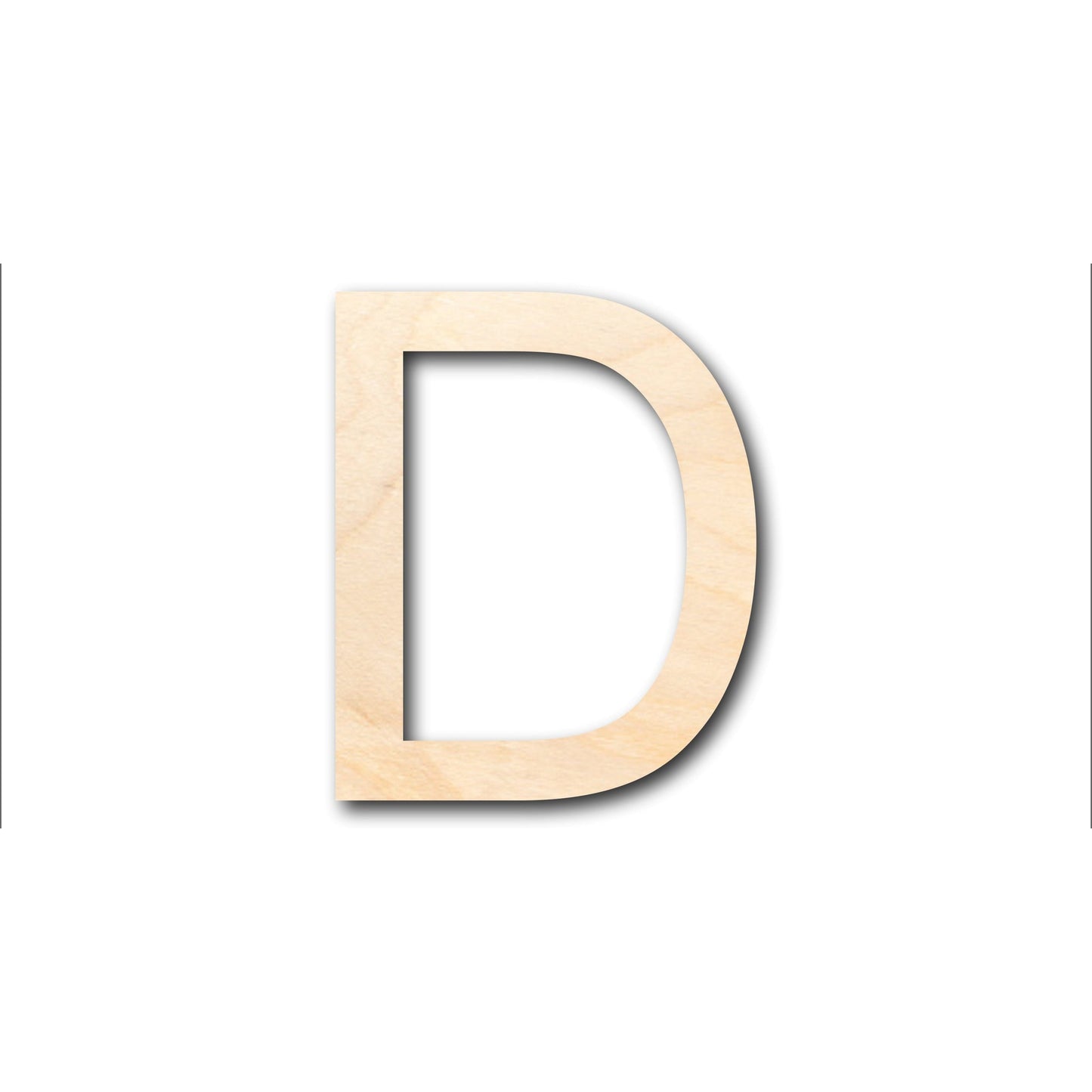 Unfinished Wood Arial Letter D Shape - Craft - up to 46" DIY