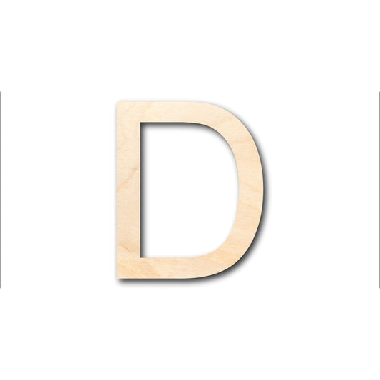 Unfinished Wood Arial Letter D Shape - Craft - up to 46" DIY