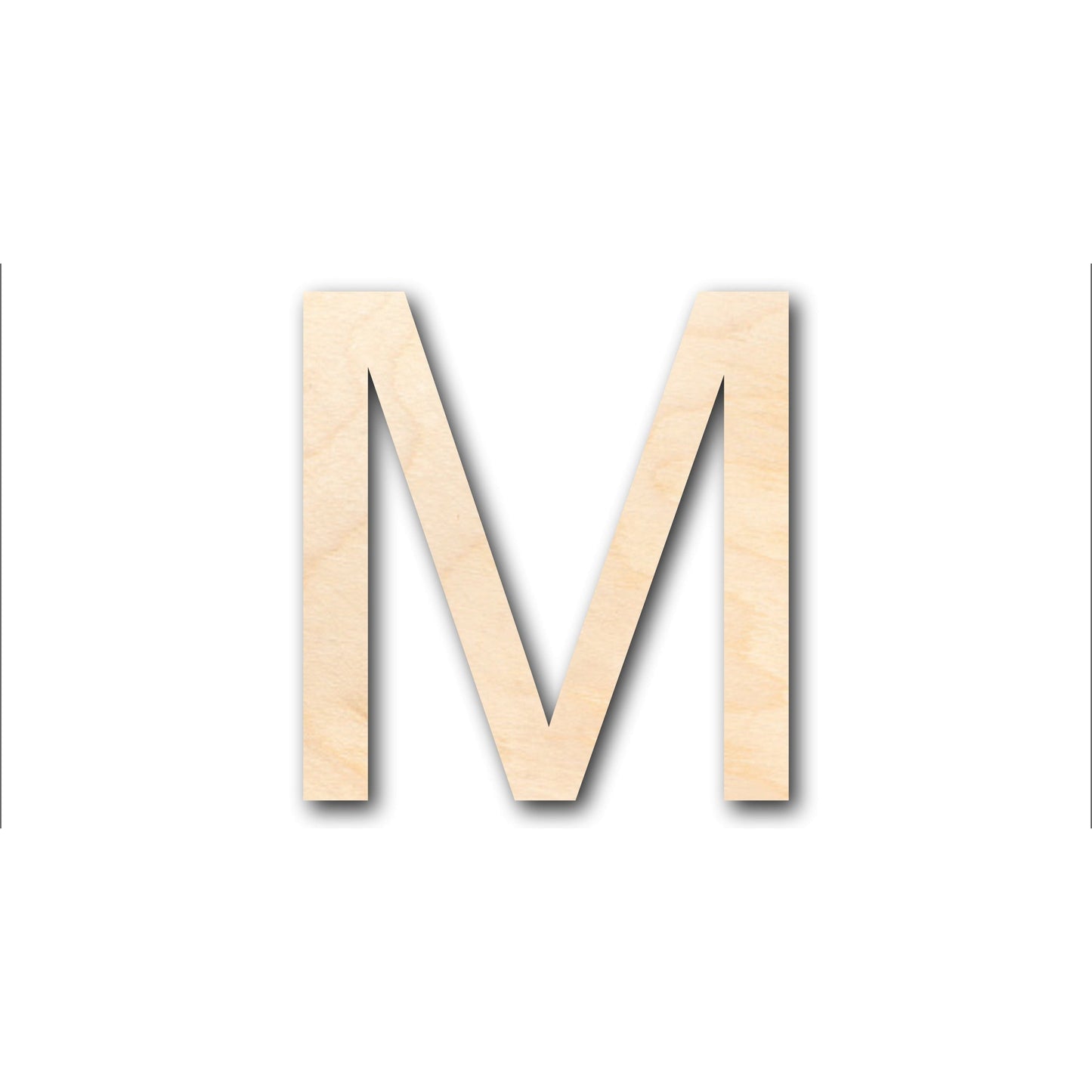 Unfinished Wood Arial Letter M Shape - Craft - up to 46" DIY