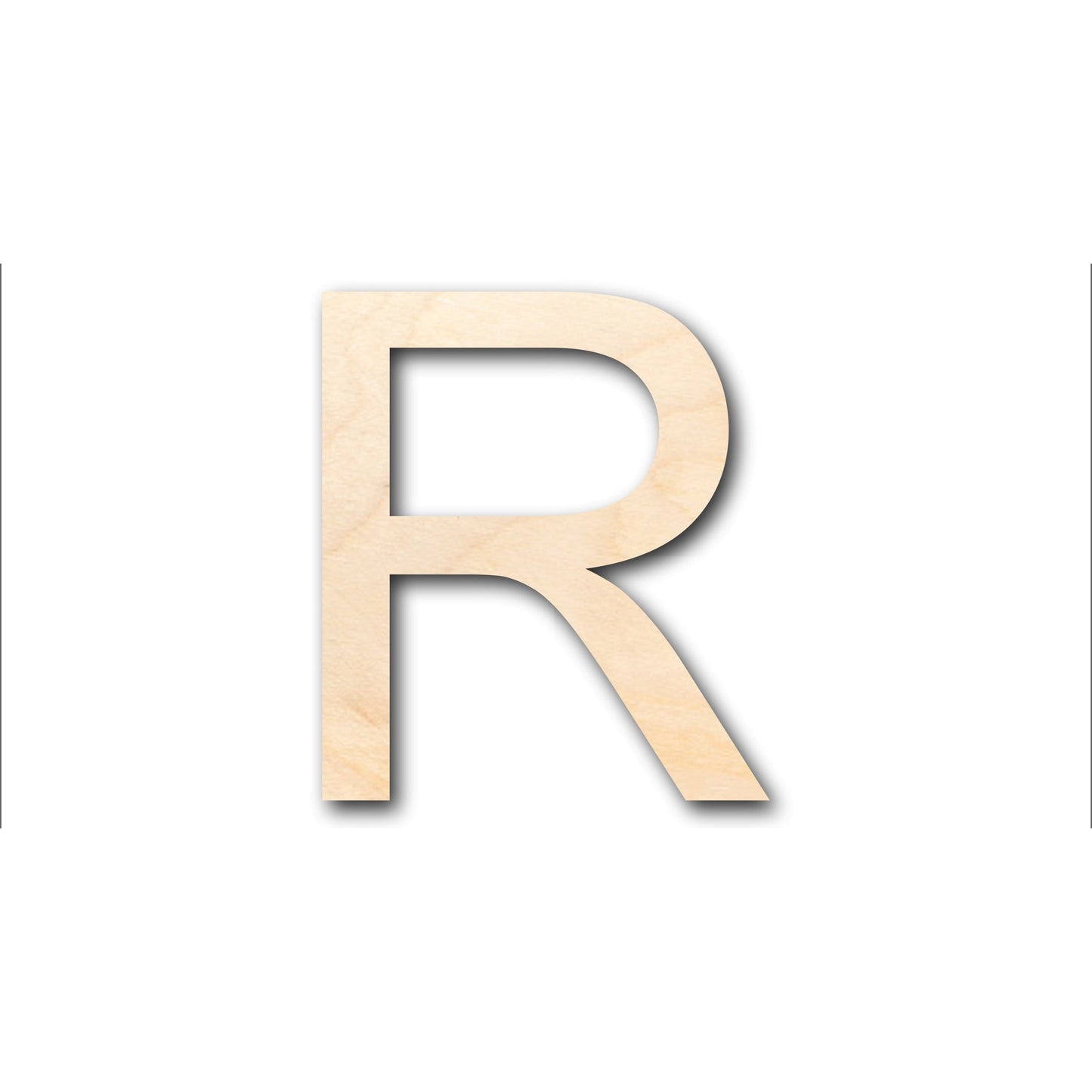 Unfinished Wood Arial Letter R Shape - Craft - up to 46" DIY