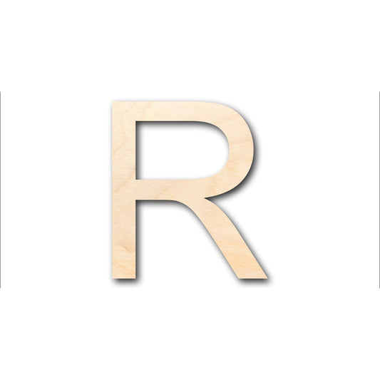 Unfinished Wood Arial Letter R Shape - Craft - up to 46" DIY
