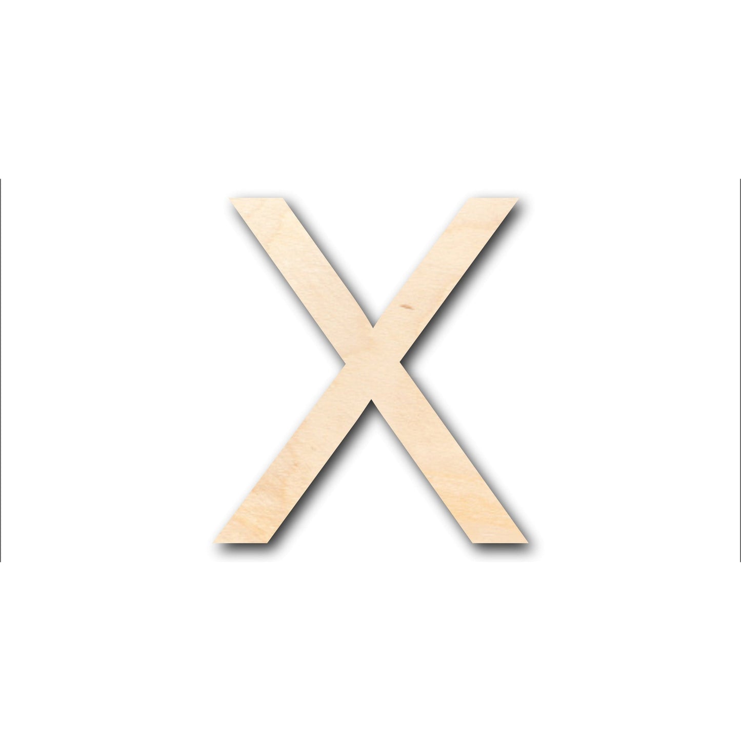 Unfinished Wood Arial Letter X Shape - Craft - up to 46" DIY