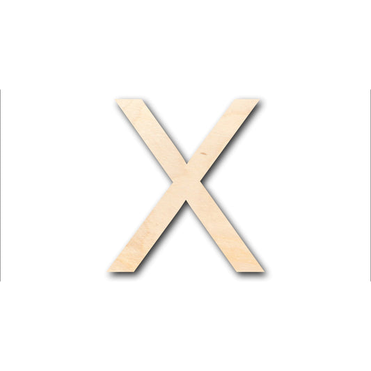 Unfinished Wood Arial Letter X Shape - Craft - up to 46" DIY