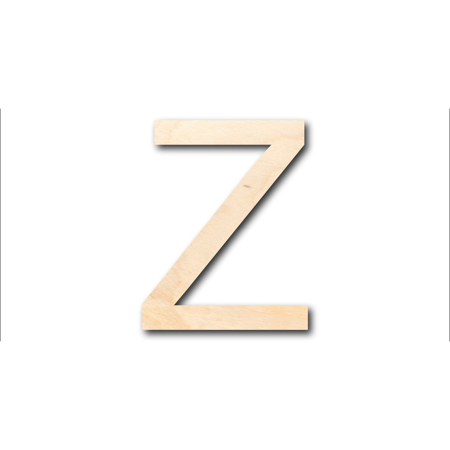 Unfinished Wood Arial Letter Z Shape - Craft - up to 46" DIY