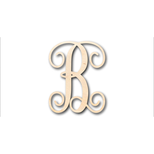 Unfinished Wood Monogram B Shape - Craft - up to 46" DIY