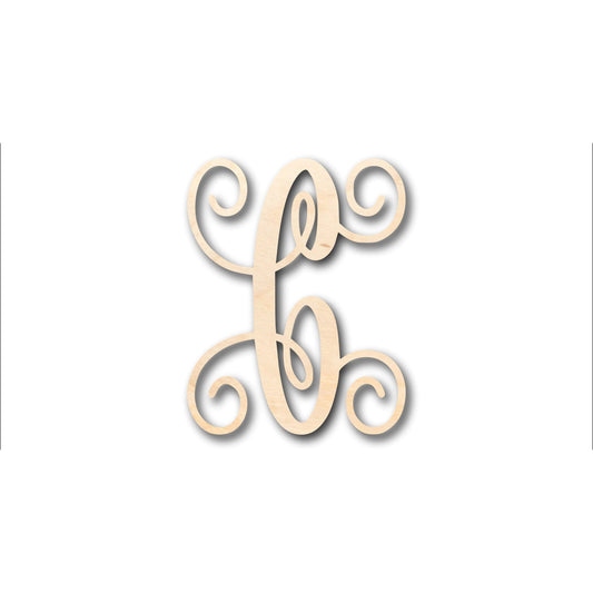Unfinished Wood Monogram C Shape - Craft - up to 46" DIY
