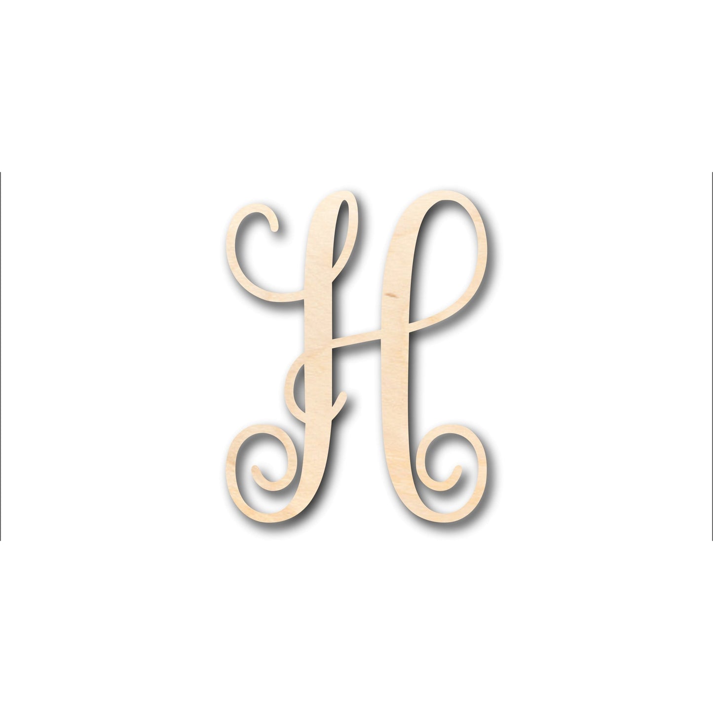Unfinished Wood Monogram H Shape - Craft - up to 46" DIY