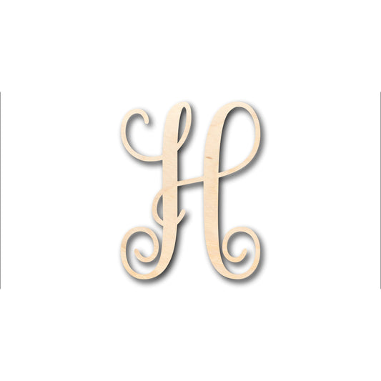 Unfinished Wood Monogram H Shape - Craft - up to 46" DIY