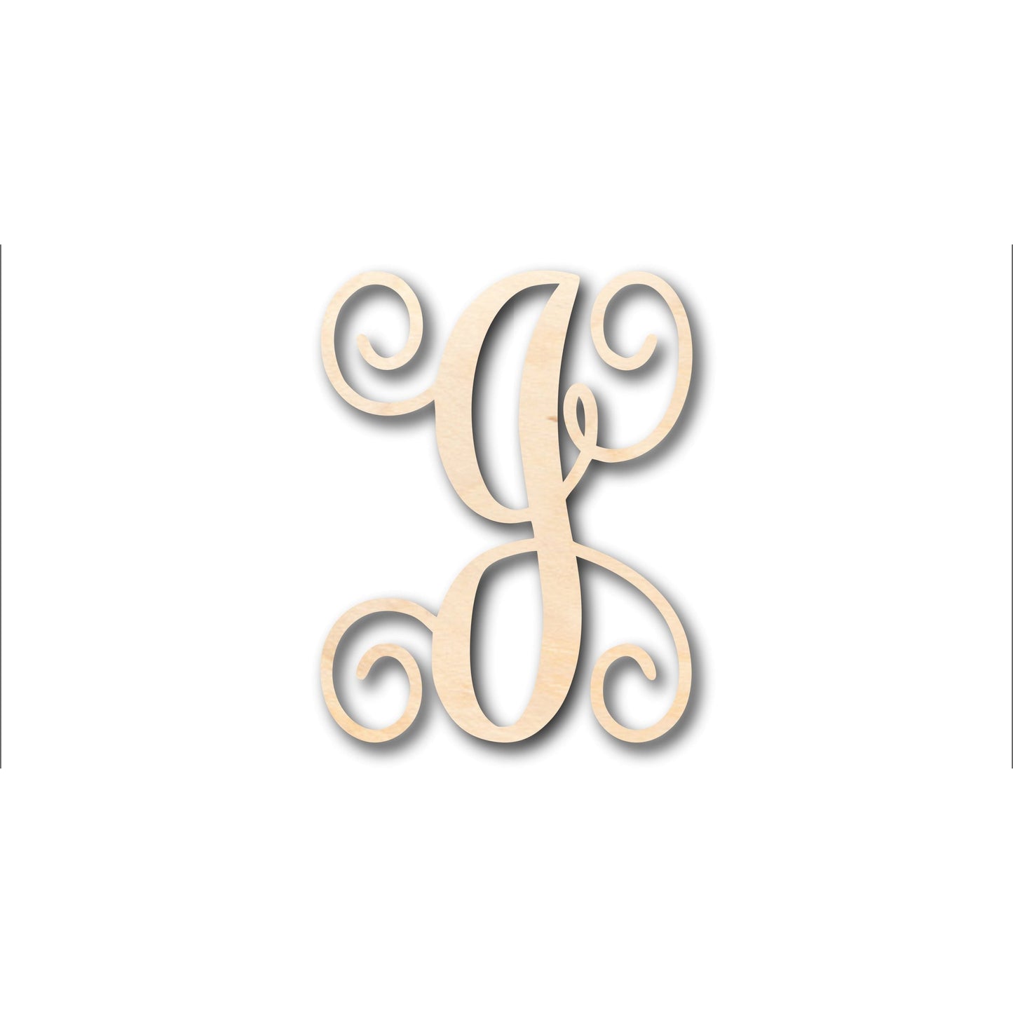 Unfinished Wood Monogram J Shape - Craft - up to 46" DIY