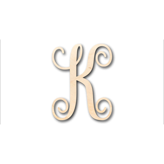 Unfinished Wood Monogram K Shape - Craft - up to 46" DIY