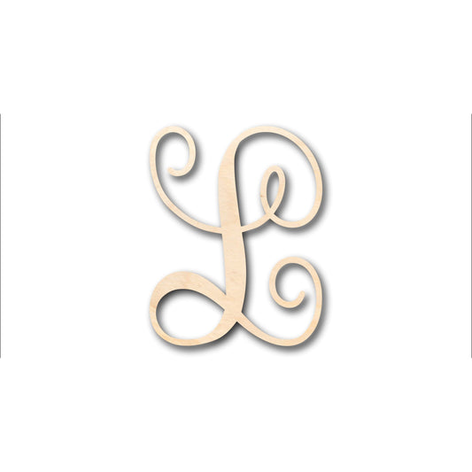 Unfinished Wood Monogram L Shape - Craft - up to 46" DIY