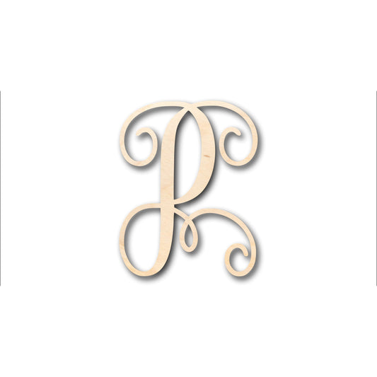 Unfinished Wood Monogram P Shape - Craft - up to 46" DIY