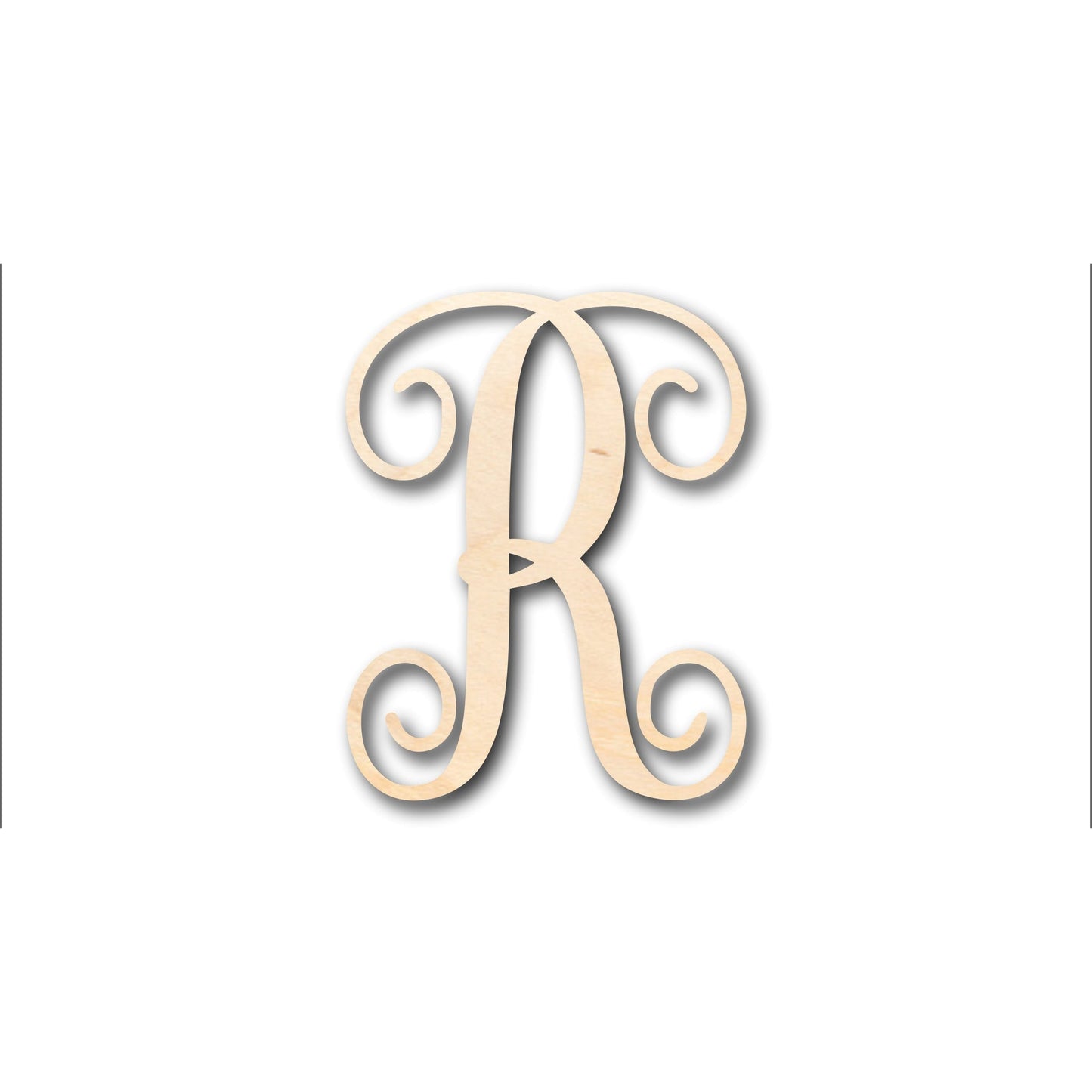 Unfinished Wood Monogram R Shape - Craft - up to 46" DIY