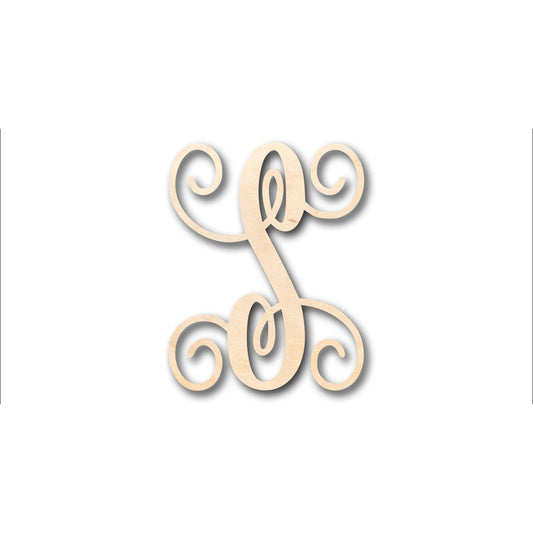 Unfinished Wood Monogram S Shape - Craft - up to 46" DIY