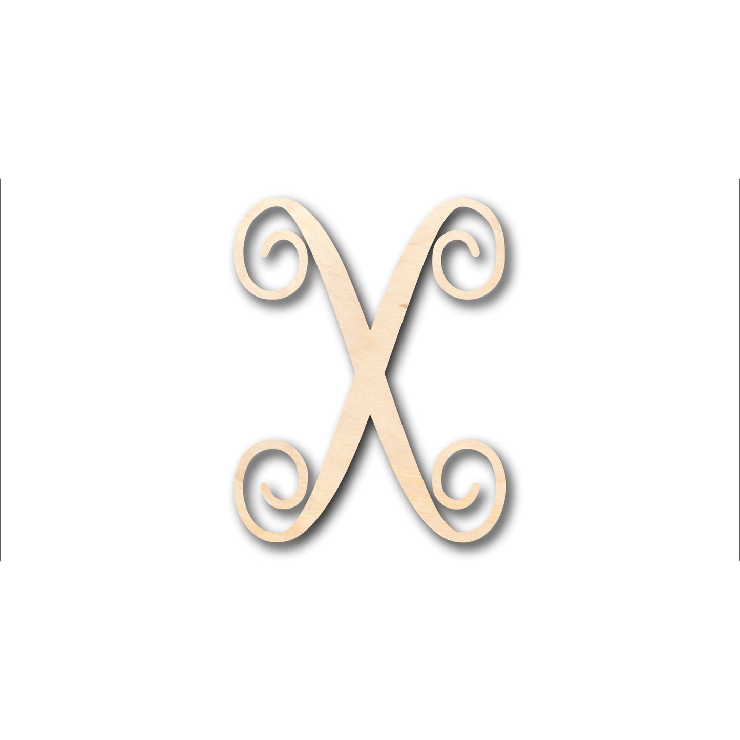 Unfinished Wood Monogram X Shape - Craft - up to 46" DIY