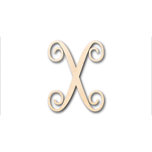 Unfinished Wood Monogram X Shape - Craft - up to 46" DIY