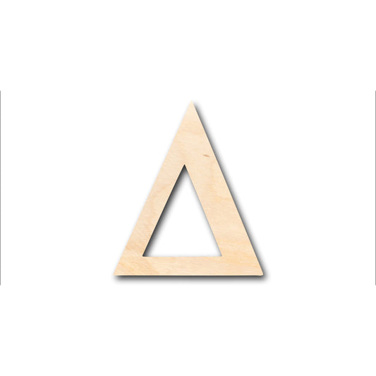 Unfinished Wood Bold Delta Shape - Craft - up to 46" DIY