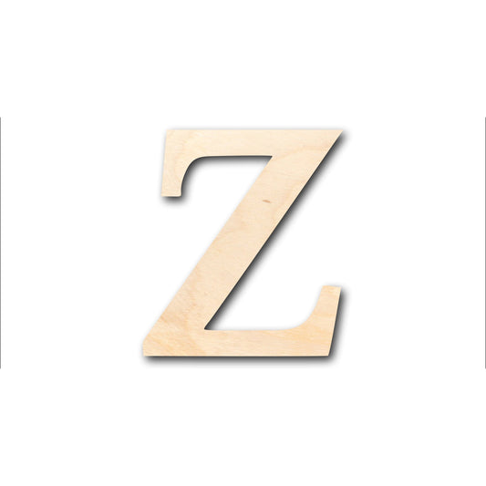 Unfinished Wood Bold Zeta Shape - Craft - up to 46" DIY