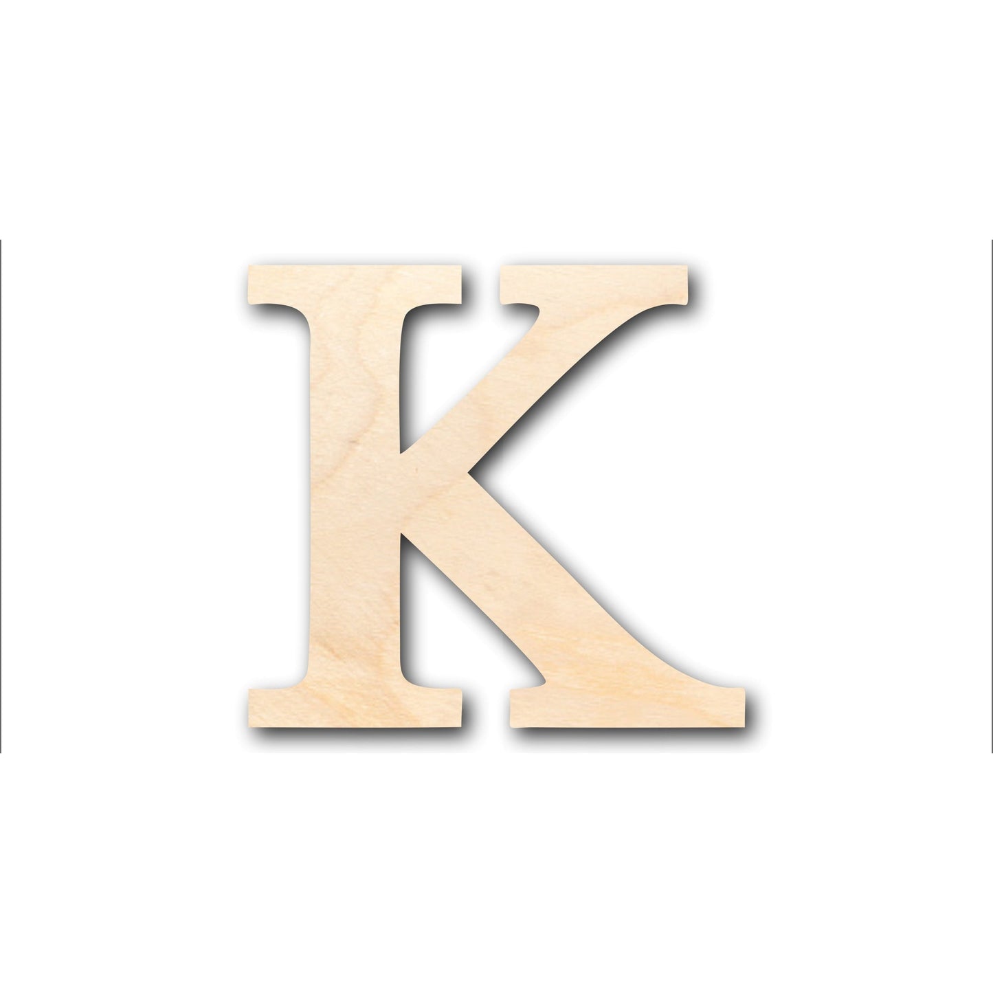 Unfinished Wood Bold Kappa Shape - Craft - up to 46" DIY