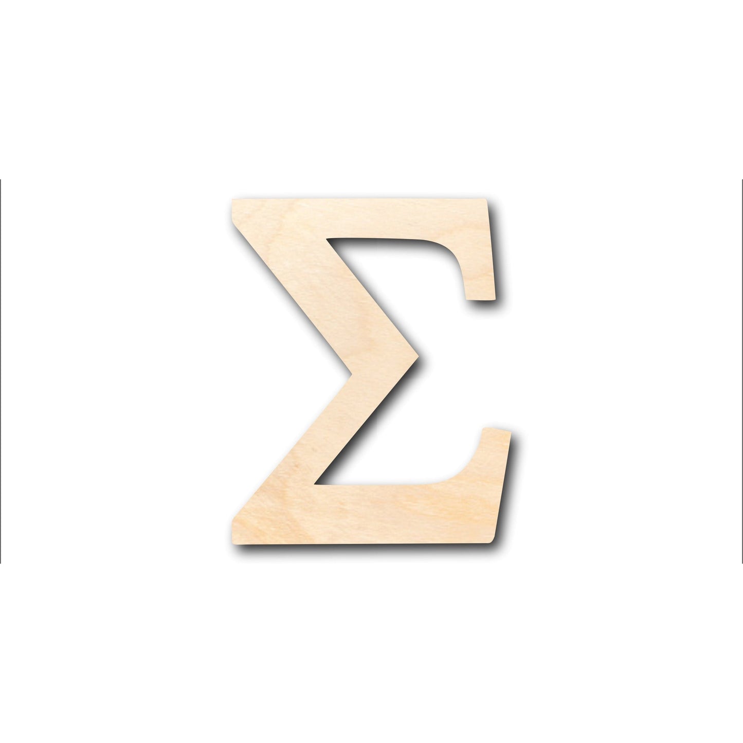 Unfinished Wood Bold Sigma Shape - Craft - up to 46" DIY