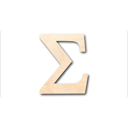 Unfinished Wood Bold Sigma Shape - Craft - up to 46" DIY