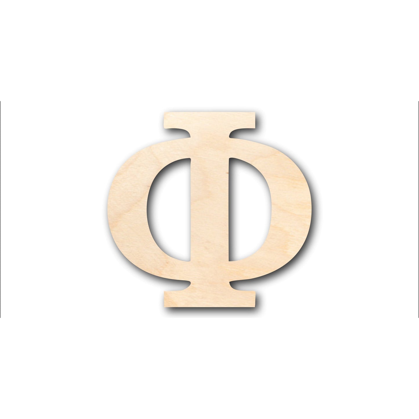 Unfinished Wood Bold Phi Shape - Craft - up to 46" DIY