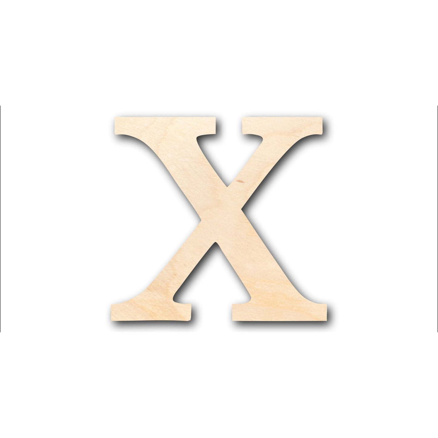 Unfinished Wood Bold Chi Shape - Craft - up to 46" DIY