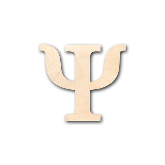 Unfinished Wood Bold Psi Shape - Craft - up to 46" DIY