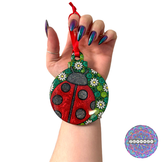 Ladybug 4” Wood Ornament