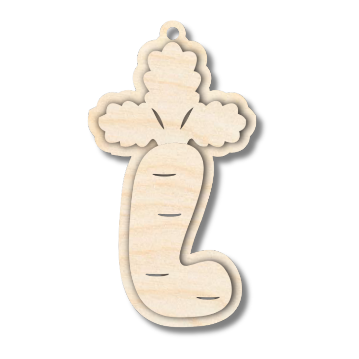 Unfinished Wood Layered Letter Carrot Tags | A-Z | 3 Piece | 6" Tall | 1/8" Wood | Wood Craft DIY