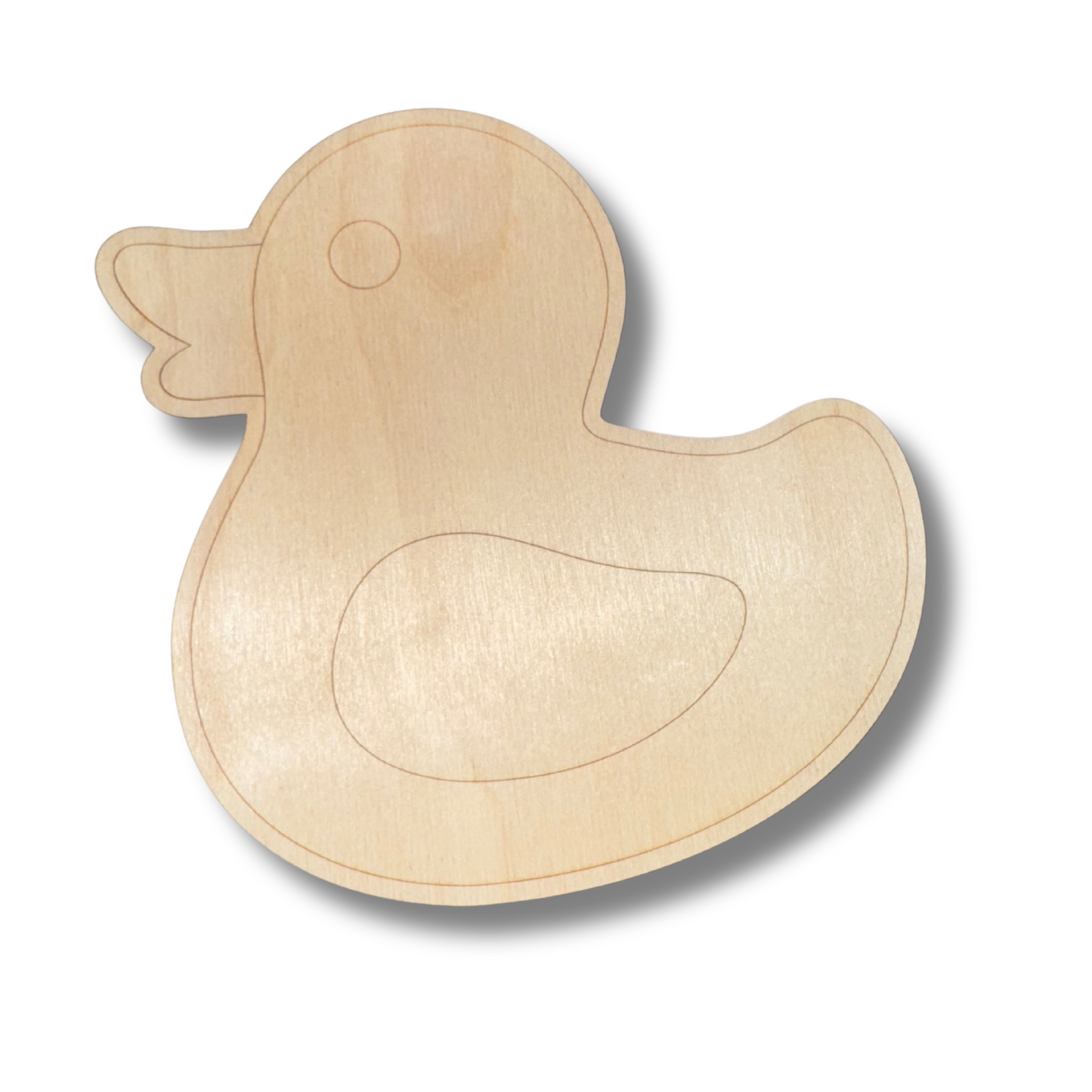 Unfinished Wood Etched Rubber Duck Shape | Paint By Line Crafts | up to 30" DIY
