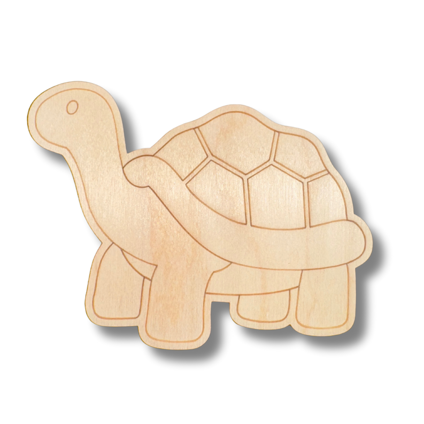 Unfinished Wood Etched Tortoise Shape | Paint By Line Crafts | up to 30" DIY