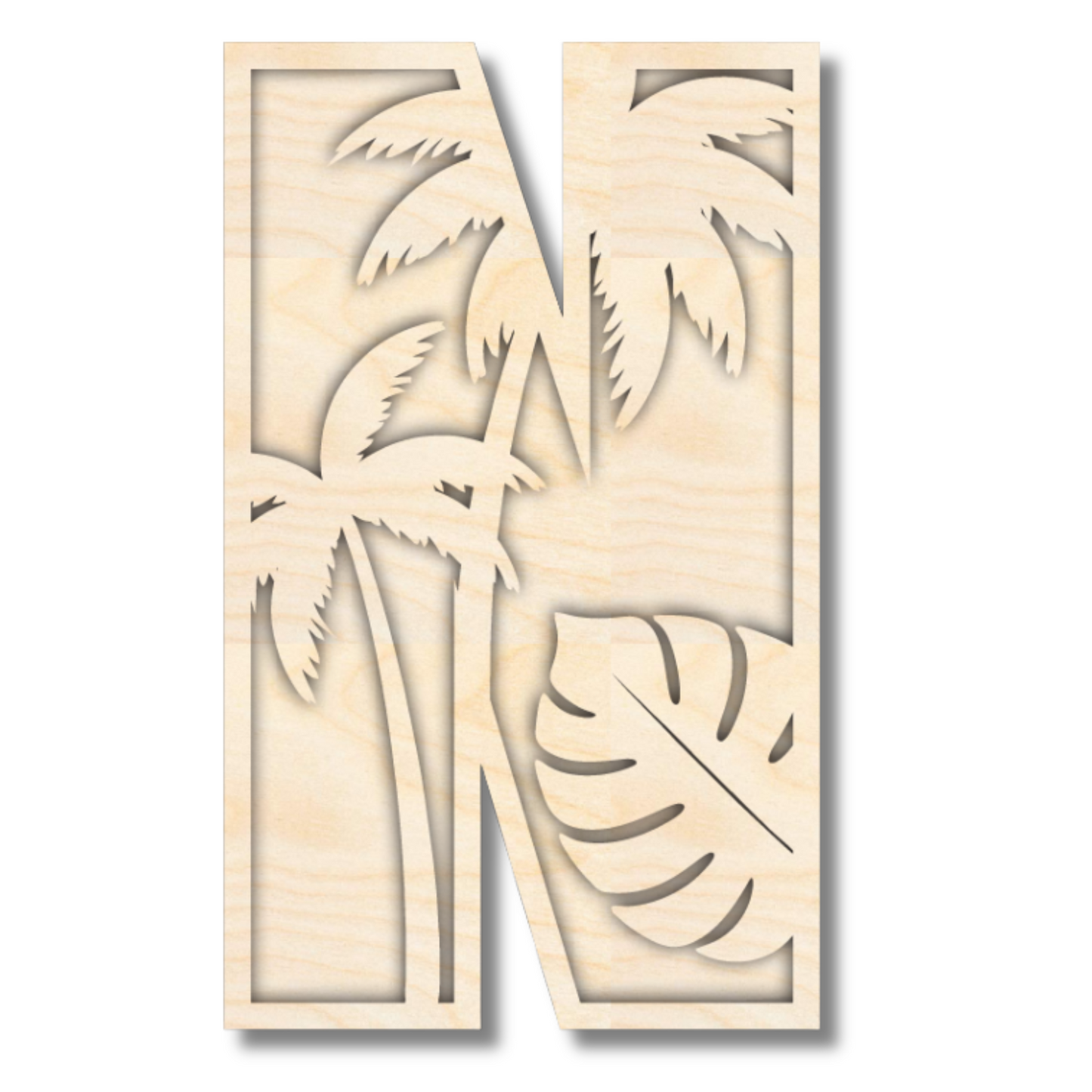 Unfinished Wood Layered Themed Letters | Dinosaur | A-Z | 2 Piece | up to 24"