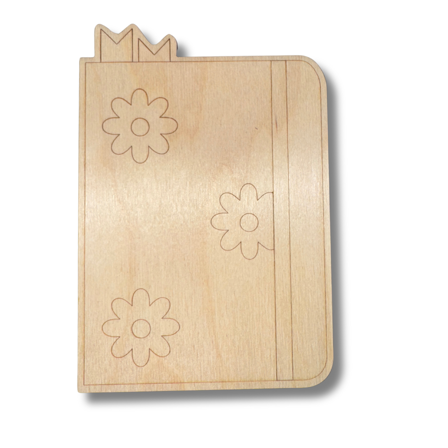 Unfinished Wood Etched Girls Diary Shape | Paint By Line Crafts | up to 30" DIY