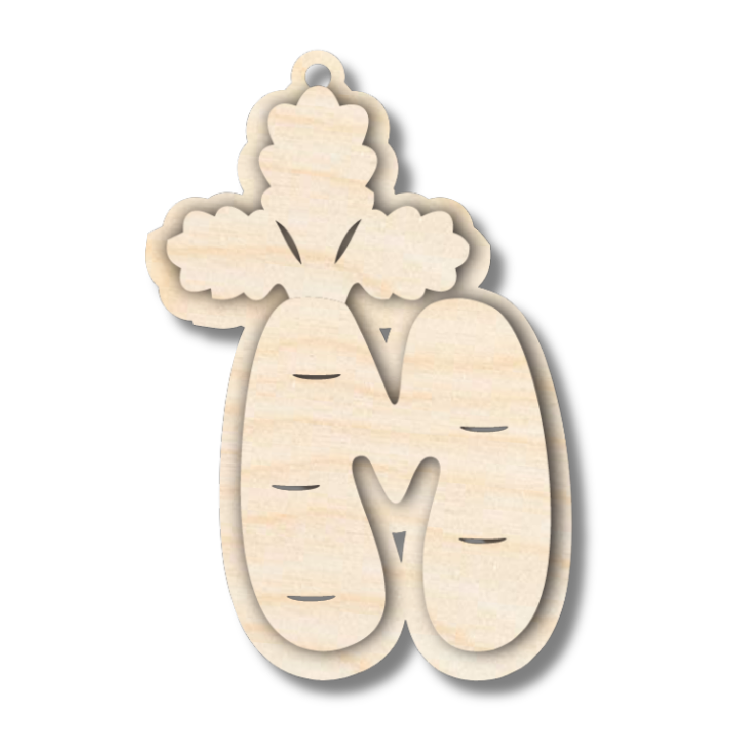 Unfinished Wood Layered Letter Carrot Tags | A-Z | 3 Piece | 6" Tall | 1/8" Wood | Wood Craft DIY