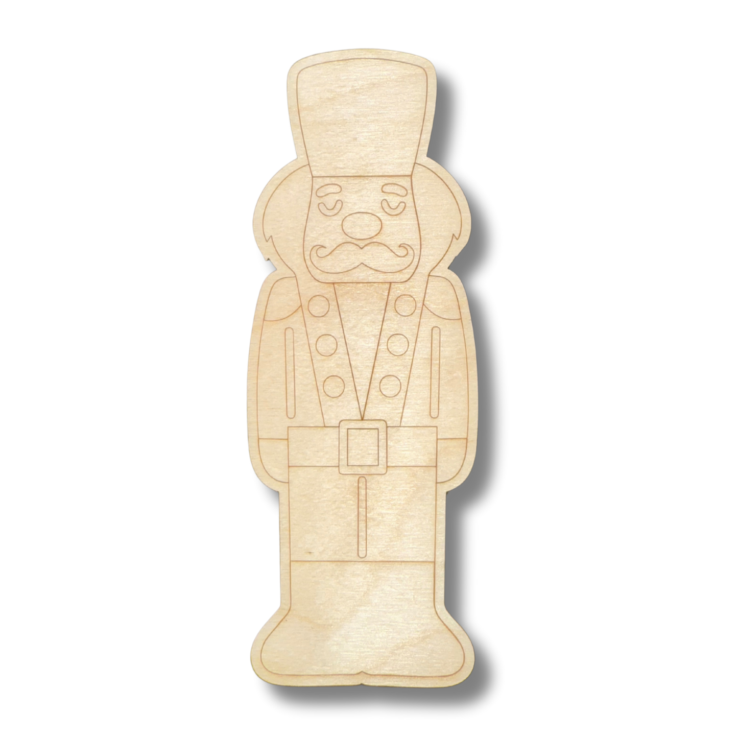 Unfinished Wood Etched Nutcracker Shape | Paint By Line Crafts | up to 30" DIY