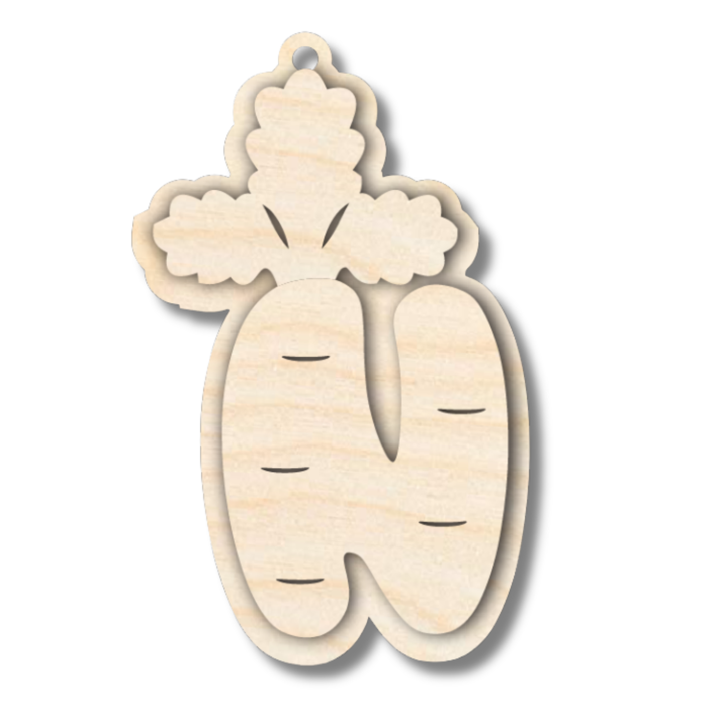 Unfinished Wood Layered Letter Carrot Tags | A-Z | 3 Piece | 6" Tall | 1/8" Wood | Wood Craft DIY