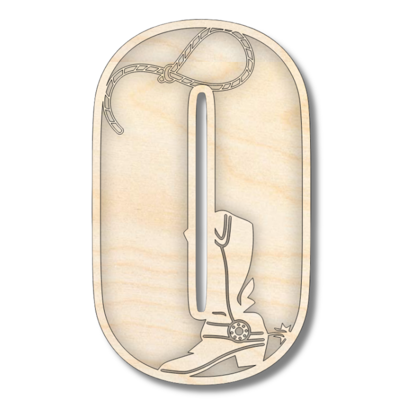 Unfinished Wood Layered Themed Letters | Rodeo | A-Z | 2 Piece | up to 24"