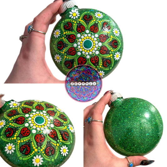 4” Ladybug Mandala Ornament