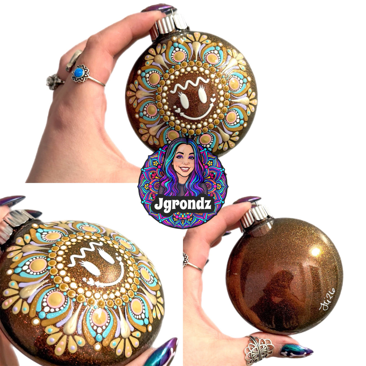 3” Gingerbread Mandala Ornament