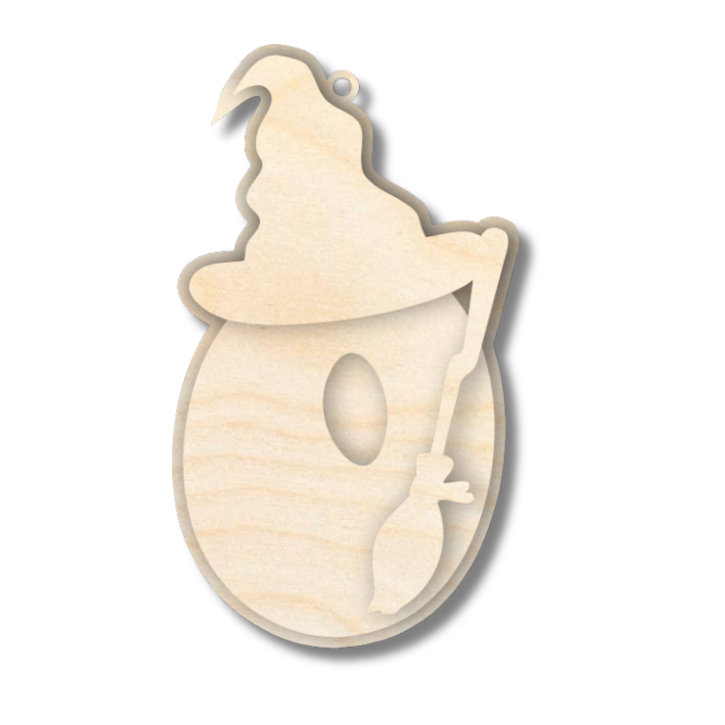 Unfinished Wood Layered Letter Halloween Witch Tags | A-Z | 3 Piece | 6" Tall | 1/8" Wood | Wood Craft DIY